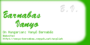 barnabas vanyo business card